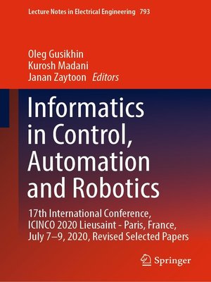 cover image of Informatics in Control, Automation and Robotics